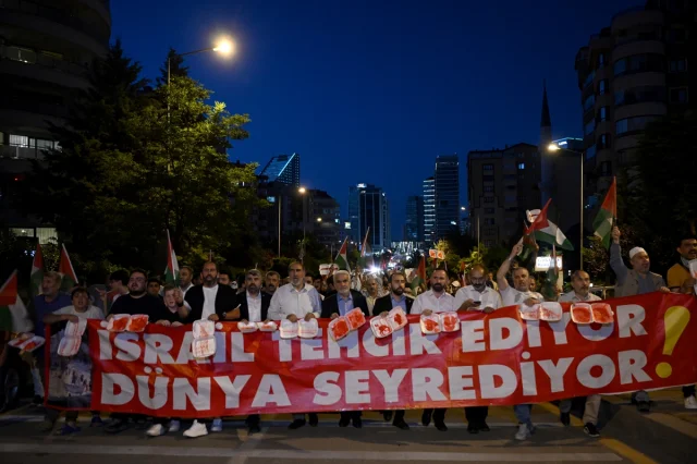 Ankara'da İsrail'in Gazze Politikalarına Karşı Yoğun Protesto