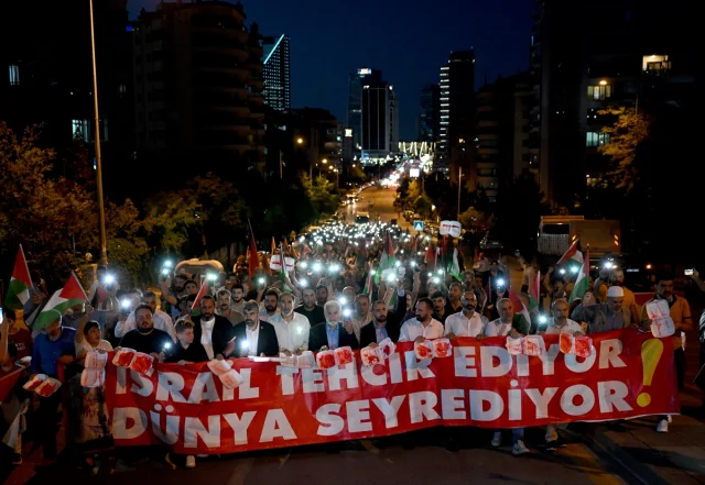 Ankara'da İsrail'in Gazze Politikalarına Karşı Yoğun Protesto