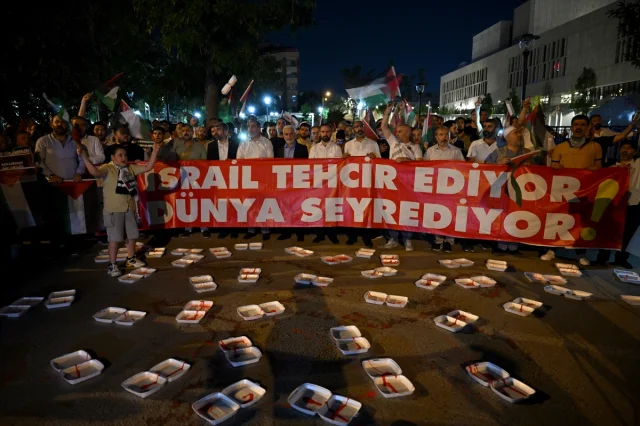 Ankara'da İsrail'in Gazze Politikalarına Karşı Yoğun Protesto