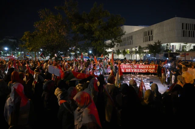 Ankara'da İsrail'in Gazze Politikalarına Karşı Yoğun Protesto