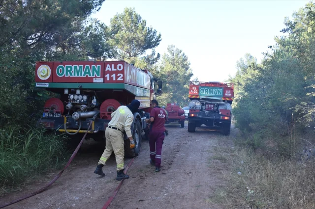 İzmir Kemalpaşa'da Ormana Sıçrayan Yangın Hızlıca Söndürüldü
