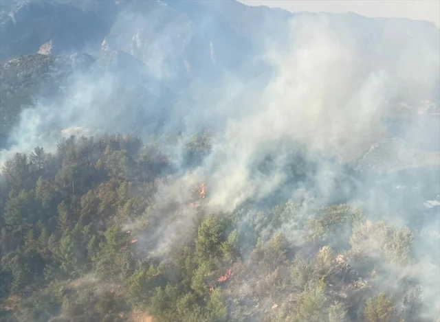Mersin'deki Orman Yangını Tehlikeli Anlar Yaşattı Ancak Kont...