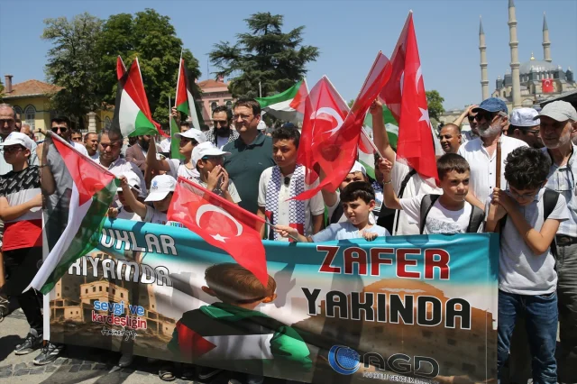 Edirne'deki Çocuklar Gazze İçin Toplandı