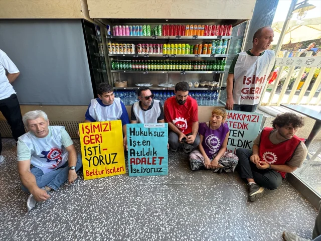 BELTUR AŞ İşçilerinden İstanbul'da Protesto
