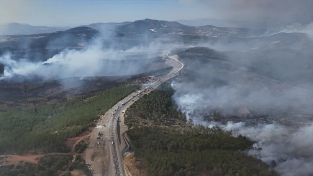 Bursa Orhaneli'de Orman Yangınına Karşı Yoğun Mücadele