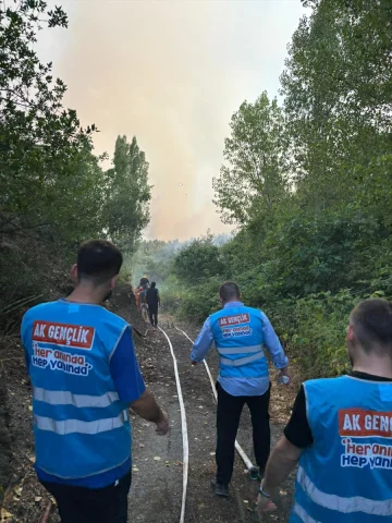 AK Parti Gençlik Kollarından Yangınlarla Mücadeleye Tam Destek