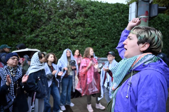 Brüksel'de Mısır Büyükelçiliği Önünde Gazze İçin Protesto Yürüyüşü