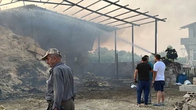 Konya'da Ahır ve Samanlıkta Çıkan Yangın Paniğe Yol Açtı