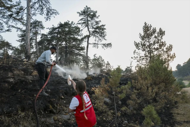 Türk Kızılay Orman Yangınlarıyla Mücadelede Aktif Rol Oynuyor