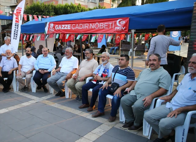 Adana'da Filistin'e Destek İçin Çadır Nöbeti Başlatıldı