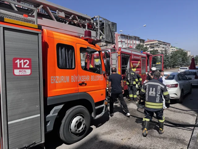 Erzurum'da Güzellik Merkezinde Korkutan Yangın