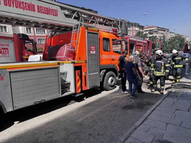 Erzurum'da Güzellik Merkezinde Korkutan Yangın