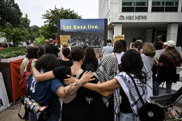 Washington'daki Gösteride Medyanın Gazze'ye Yönelik Haberleri Eleştirildi