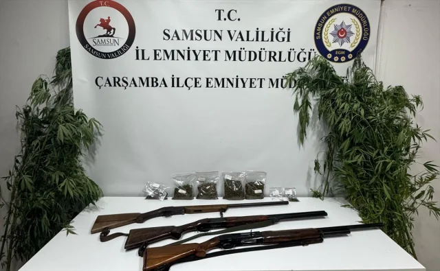 Samsun'da Büyük Uyuşturucu ve Silah Baskını: 2 Kişi Yakaland...