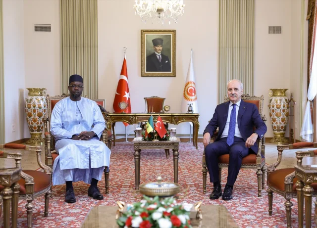 TBMM Başkanı Numan Kurtulmuş, Senegal Başbakanı Ousmane Sonko'yu Ağırladı