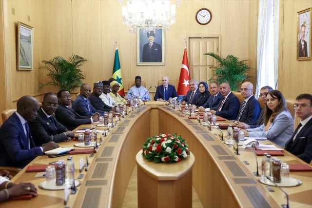 TBMM Başkanı Numan Kurtulmuş, Senegal Başbakanı Ousmane Sonko'yu Ağırladı