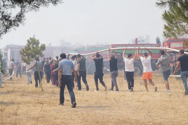 Çanakkale'de Orman Yangınına Karşı Birleşen Güçler