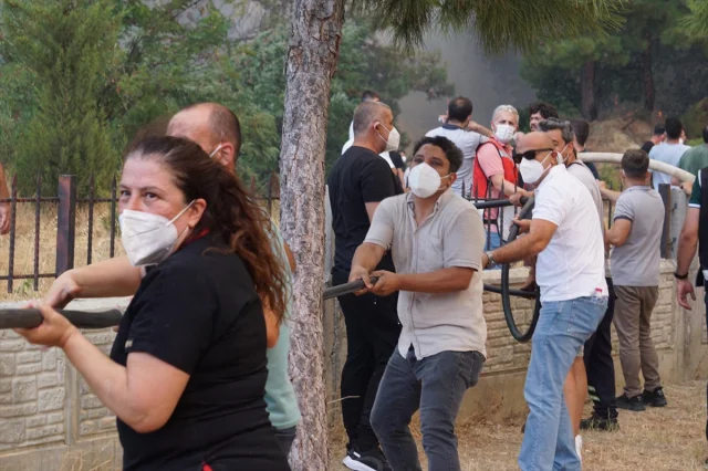 Çanakkale'de Orman Yangınına Karşı Birleşen Güçler