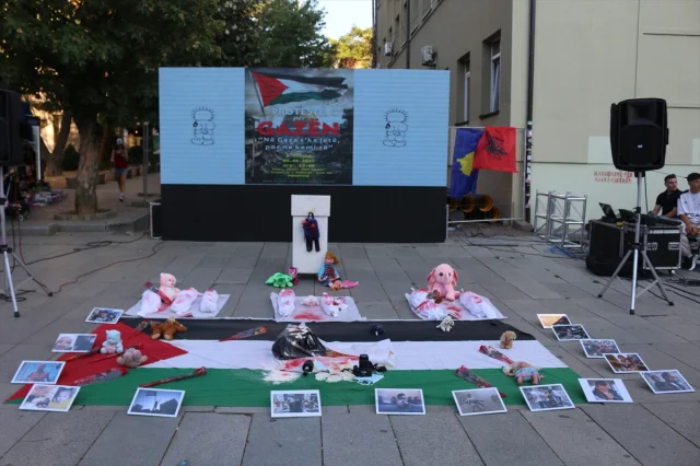 Priştine'de Filistin İçin Anlamlı Destek Gösterisi