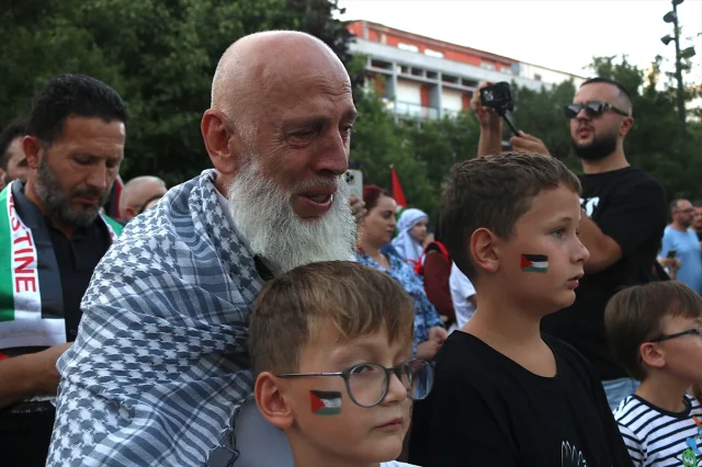 Priştine'de Filistin İçin Anlamlı Destek Gösterisi