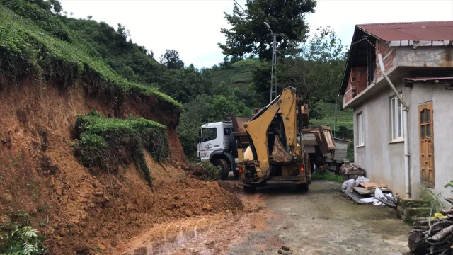 Rize'de Şiddetli Yağışlar Heyelanlara Sebep Oldu