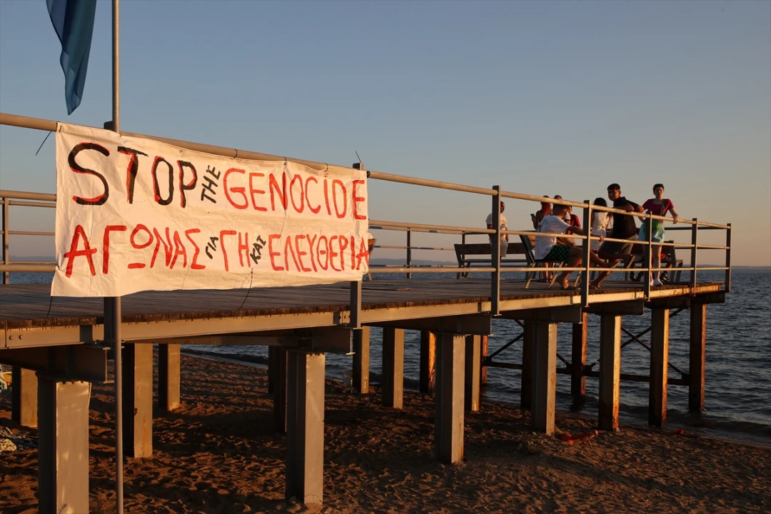 Yunanistan Genelinde Filistin'e Destek Gösterileri Düzenledi