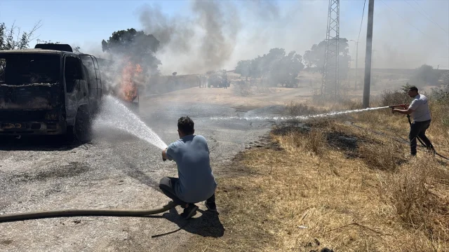 Edirne'de Akaryakıt Tankerinde Yangın Panik Yarattı