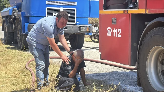 Edirne'de Akaryakıt Tankerinde Yangın Panik Yarattı