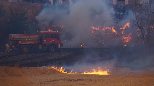 Çanakkale'de Büyük Orman Yangınına Müdahale Devam Ediyor