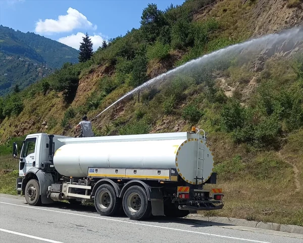 Gümüşhane'de Çıkan Örtü Yangını: Ekipler Seferber Oldu