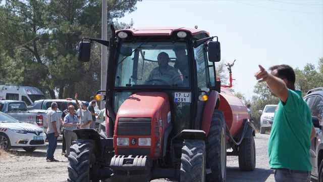 Çanakkale Orman Yangını Söndürülmeye Çalışılıyor