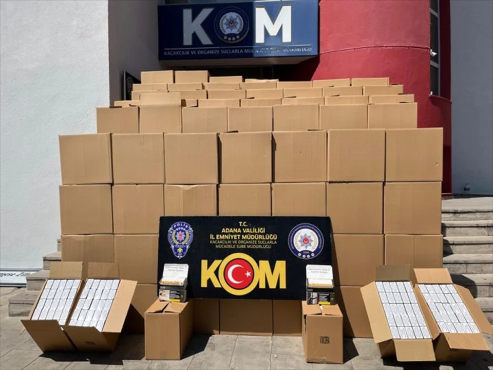 Adana'da Dev Operasyon: Milyonlarca Kaçak Makaron Ele Geçirildi