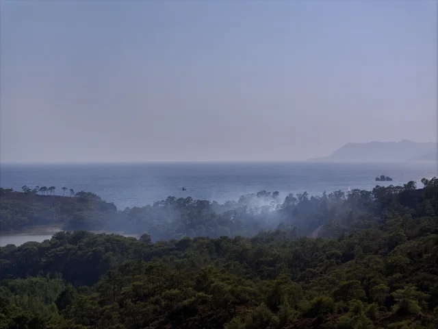 Fethiye'de Orman Yangını Söndürüldü Yereller Rahat Bir Nefes...