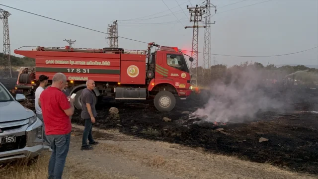Çanakkale'nin Çan İlçesinde Korkutan Mera Yangını