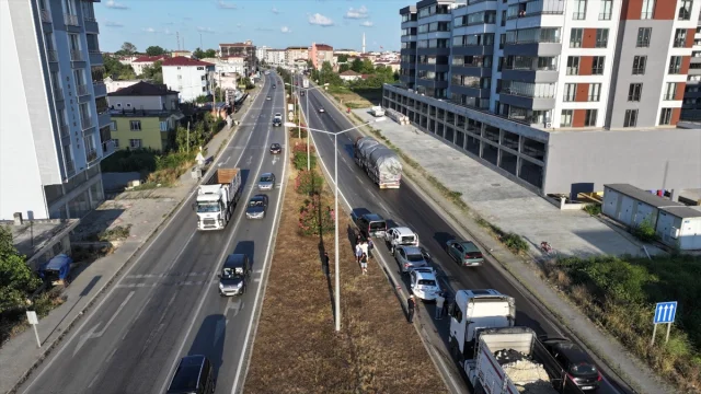 Samsun’da Zincirleme Kaza Trafiği Kilitledi