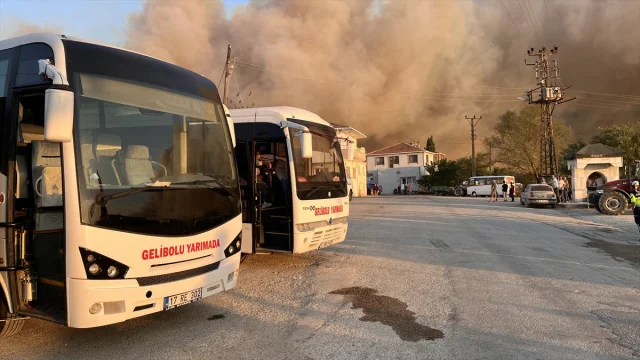 Gelibolu'da Orman Yangını: Alevler Kontrol Altına Alınmaya Çalışılıyor