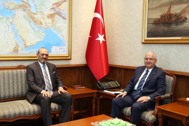 Bakan Güler ve Lübnan Büyükelçisi Moallem Ankara'da Bir Aray...