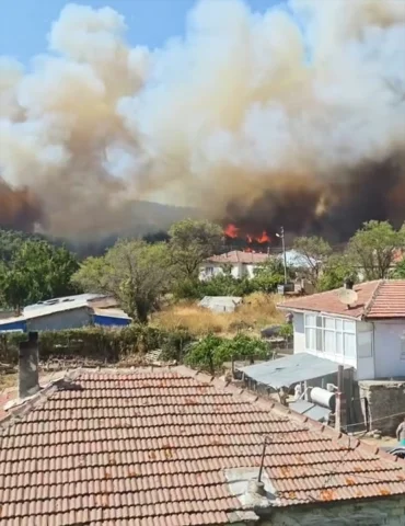 Çanakkale Gelibolu'da Alevlerle Zorlu Mücadele: Uçak ve Helikopterlerle Müdahale Ediliyor