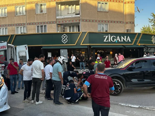 Bursa'da Motosiklet Kazası Güvenlik Kamerasında