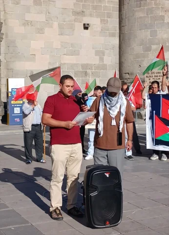 Erzurum'da Sağlık Çalışanları Gazze İçin Bir Kez Daha Ses Verdi