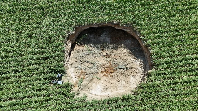 Karaman'da Mısır Tarlasında Dev Obruk Oluştu Tedirginlik Art...