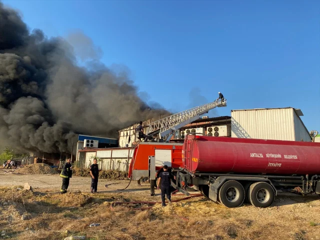 Antalya'da Korkutan Yangın: Soğuk Hava Depoları Alevlere Teslim Oldu