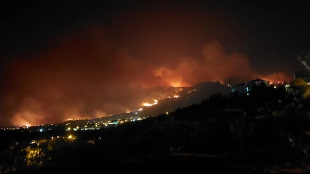 Denizli'nin Buldan İlçesindeki Yangında Kritik Anlar