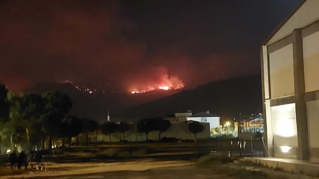 Denizli'nin Buldan İlçesindeki Yangında Kritik Anlar
