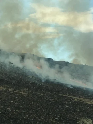 Kars'ta Anız Yangını Temkinleri: Askeri Bölgede Büyük Tehlik...