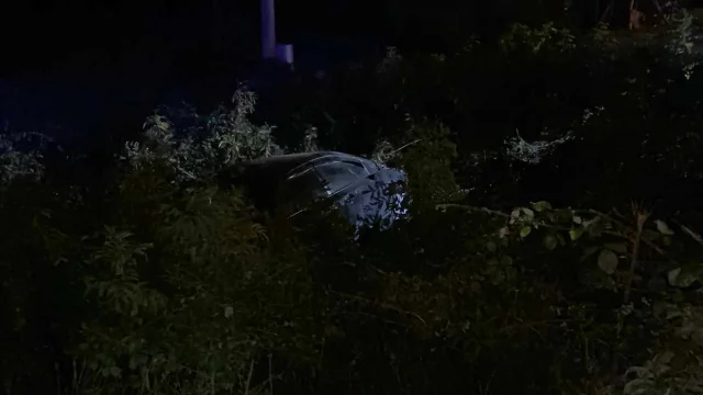Samsun'da Korkutan Kaza! Araç Yeşillik Alana Daldı