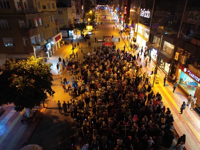 Hatay'da Duygusal Filistin'e Destek Yürüyüşü Gerçekleşti