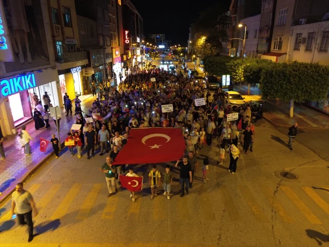 Hatay'da Duygusal Filistin'e Destek Yürüyüşü Gerçekleşti