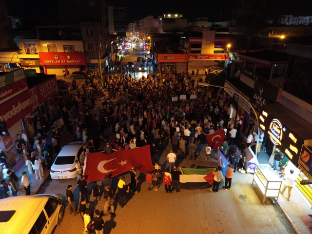 Hatay'da Duygusal Filistin'e Destek Yürüyüşü Gerçekleşti