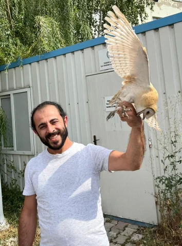 Erzurum'un Misafiri Peçeli Baykuş Yeniden Doğaya Kavuştu